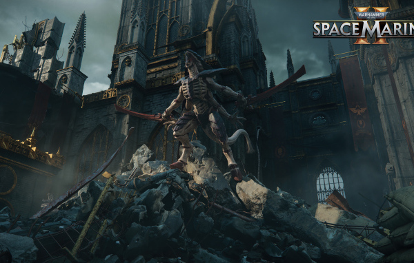 Монстр из компьютерной игры Warhammer 40,000: Space Marine 2