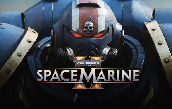 Постер с роботом новой компьютерной игры Warhammer 40,000: Space Marine 2