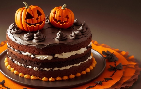 Шоколадный торт на Хэллоуин