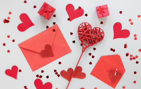 Конверты с валентинками на день влюбленных