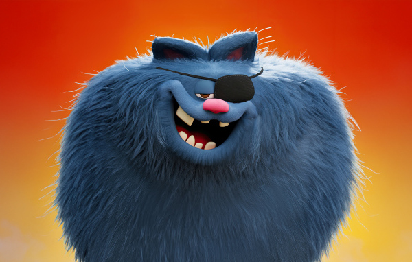 Пушистый серый кот персонаж фильма Гарфилд в кино, 2024