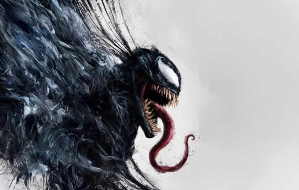 Монстр на сером фоне в фильма Веном: Последний танец, 2024