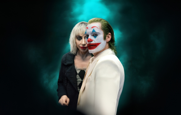 Главные персонажи фильма Джокер: Безумие на двоих в дыму