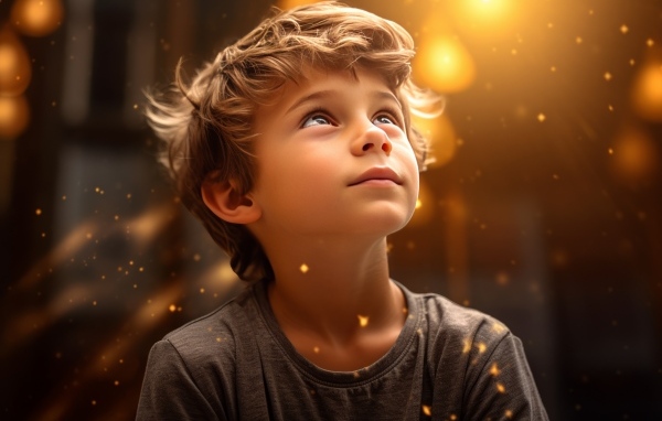 Маленький мальчик мечтатель 