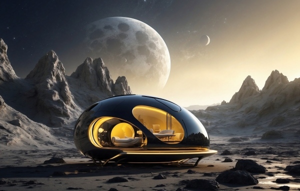 Космический корабль на поверхности планеты