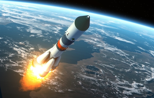 Запуск ракеты Союз-2.1а в космос