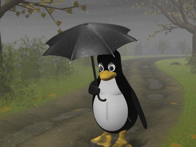 Дождь в голове Linux