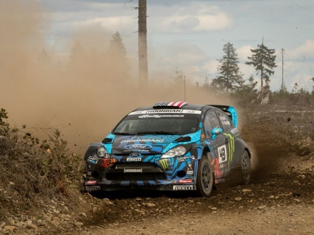 Ford racing on rough terrain
