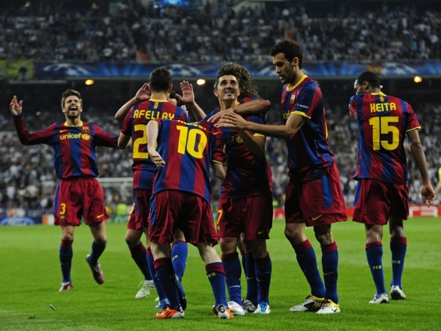 The best player of Barcelona Sergio Busquets and his team