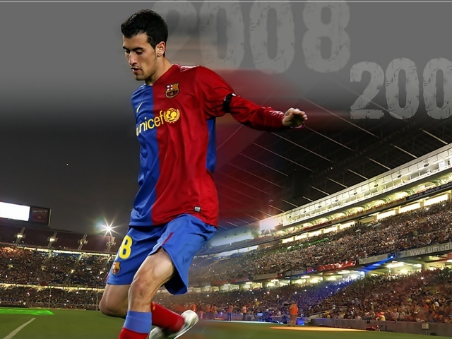 The football player of Barcelona Sergio Busquets 2008-2009