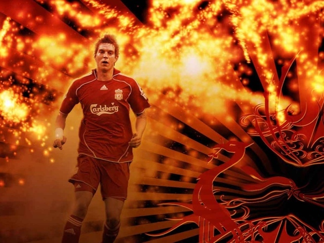 The football player of Liverpool Daniel Agger