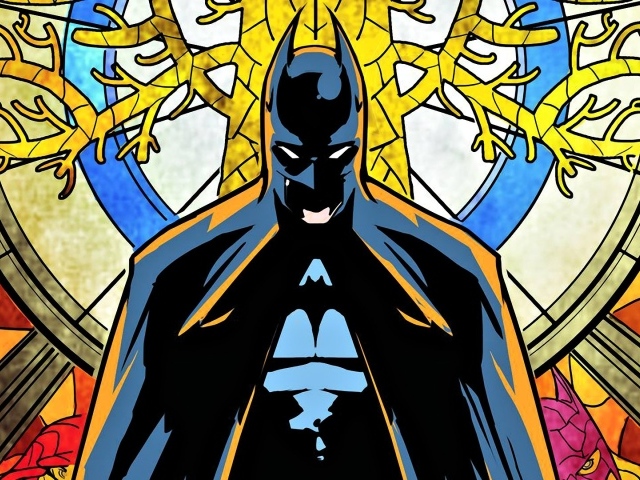 	  Batman the stained glass