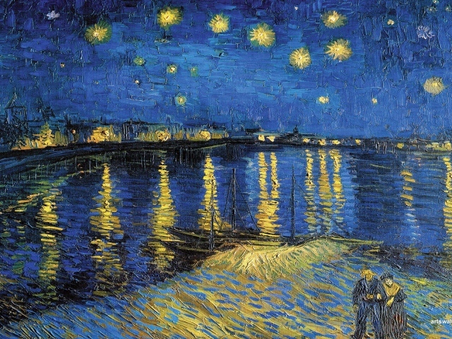 Painting of Vincent Van Gogh - Starry night