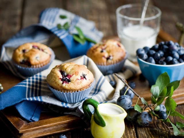 The blueberry muffins