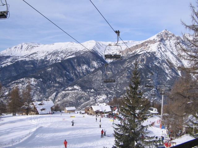 Lift at ski resort Sestriere, Italy