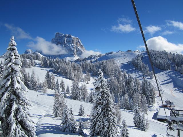 Лыжная трасса на курорте Аллеге, Италия