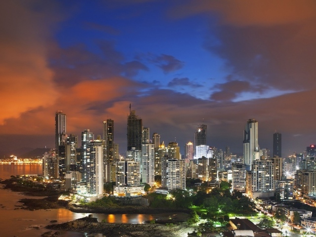 City of Panama in the evening