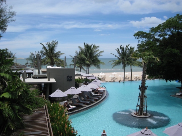 Beach holiday in the resort of Cha-am, Thailand