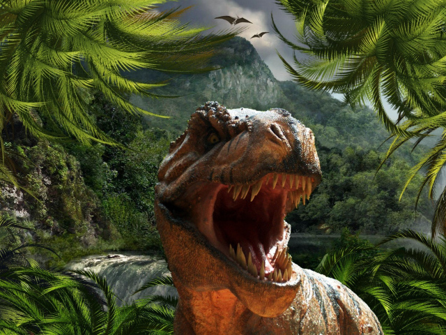 Dinosaur in prehistoric world