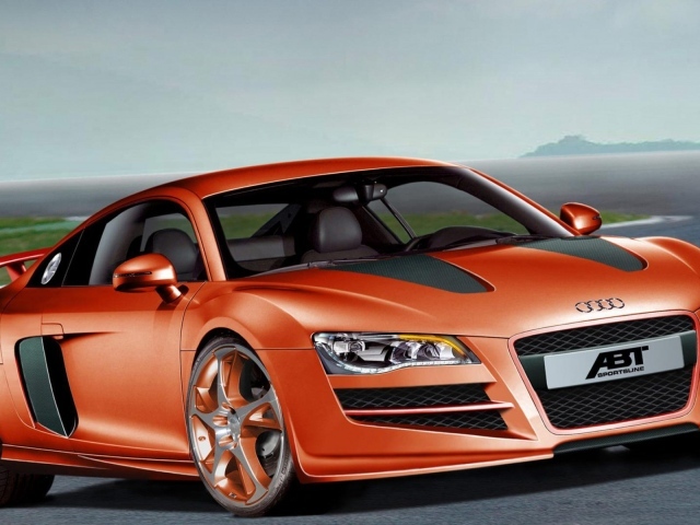 Оранжевый спортивный Audi R10