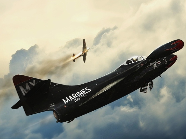 Черный самолет морской авиации