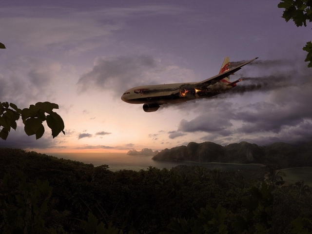 Plane crash in the jungle