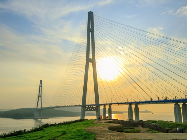 The bridge across the Golden Horn, Vladivostok