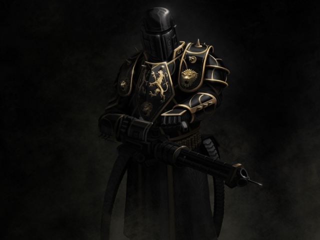 Рыцарь в доспехах киберпанк