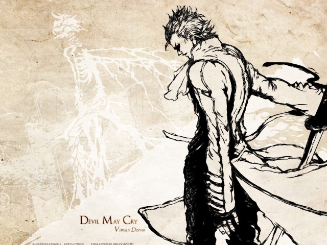 Игра Devil May Cry, светлый фон