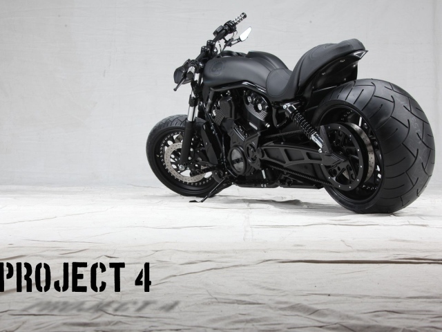 Черный мотоцикл Project 4