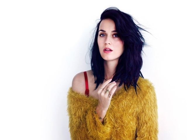 Katy Perry in a yellow sweater wallpapers and images - wallpapers ...