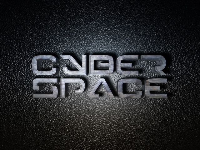 3Д надпись Кибер космос