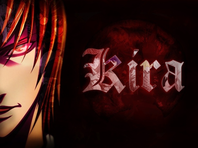 Персонаж Кира из аниме Тетрадь смерти