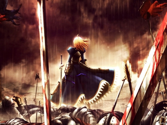 Дождь после битвы, аниме Ночь прибытия