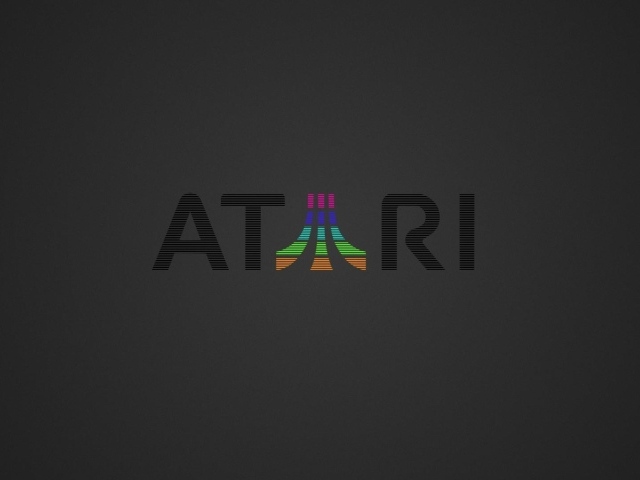 Caption Atari, gray background