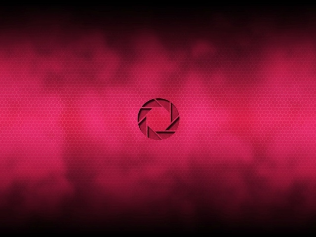 Логотип Aperture Science, красный фон