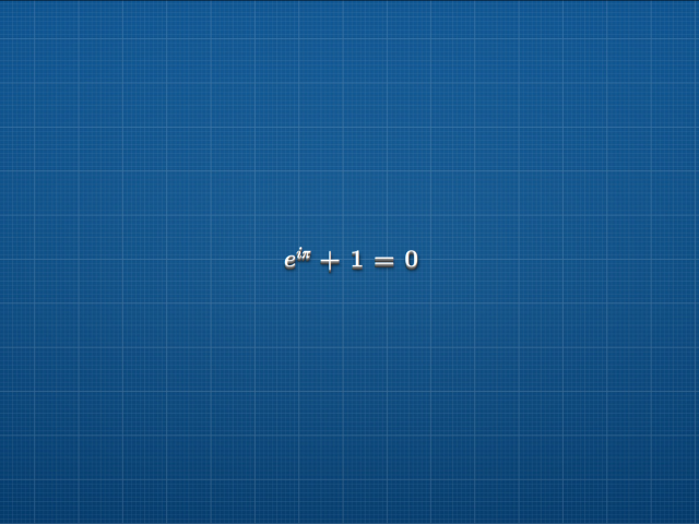 Математическая формула на клетчатом голубом фоне