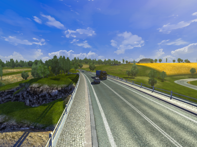 Motorway in the game Euro Truck Simulator 2