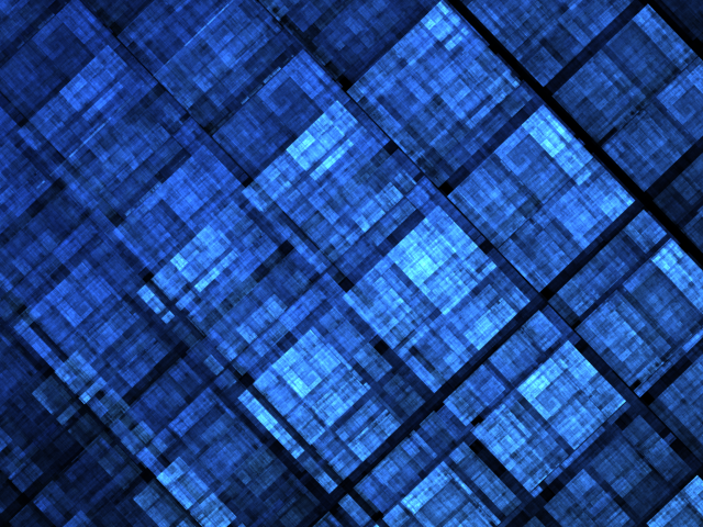 Синий рисунок с треугольниками фракталь - обои для рабочего стола .