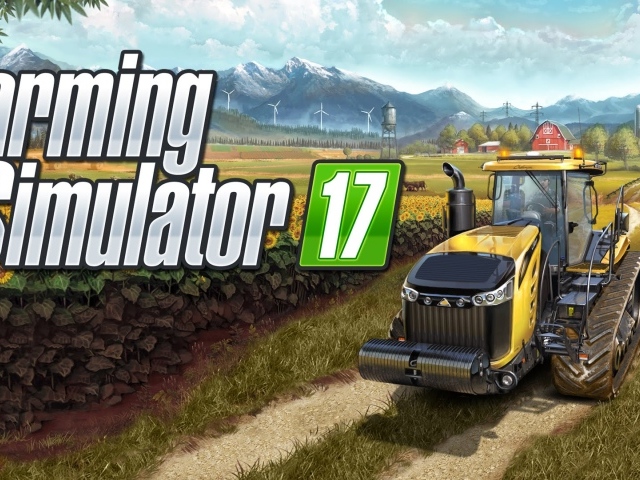 Желтый трактор игра Farming Simulator 2017 