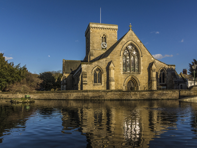 St Helen Church near the water town of Welton, England