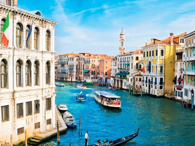 Канал города Венеция, Италия 