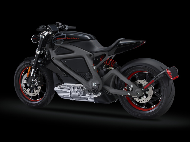 Electric bike Harley-Davidson LiveWire, 2018 on a black background