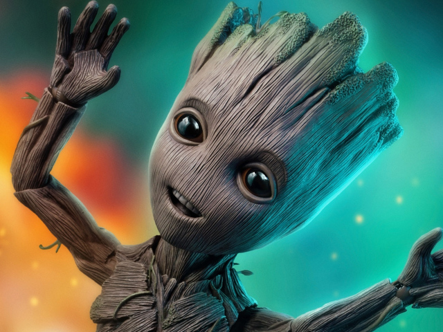 Little Groot character of the film Guardians of the Galaxy