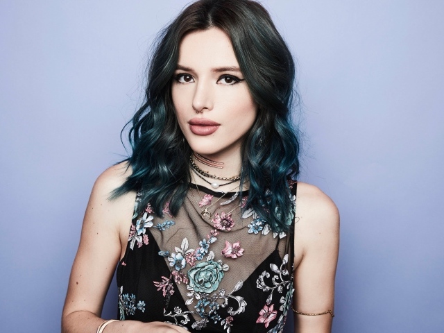 Young brunette, actress Bella Thorne