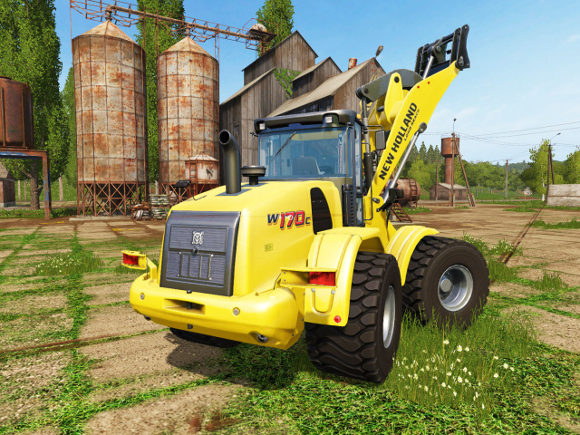 Колёсный фронтальный погрузчик New Holland W170C для видеоигры Farming Simulator 17
