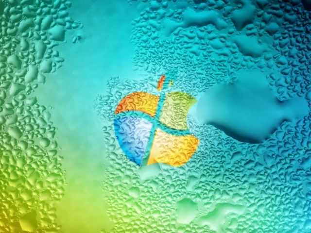 Значок Windows на мокрой поверхности