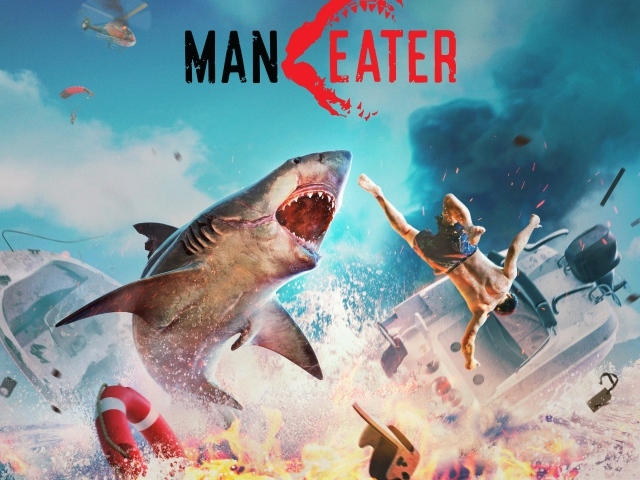Maneater video game poster, 2020