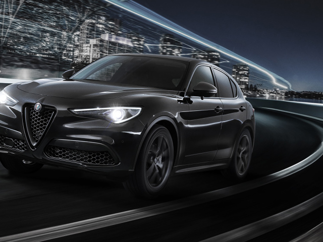 Black Car Alfa Romeo Stelvio 2019 On The Track Wallpapers And Images Wallpapers Pictures Photos