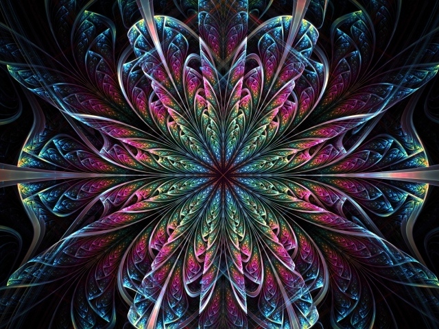Beautiful fractal wavy flower